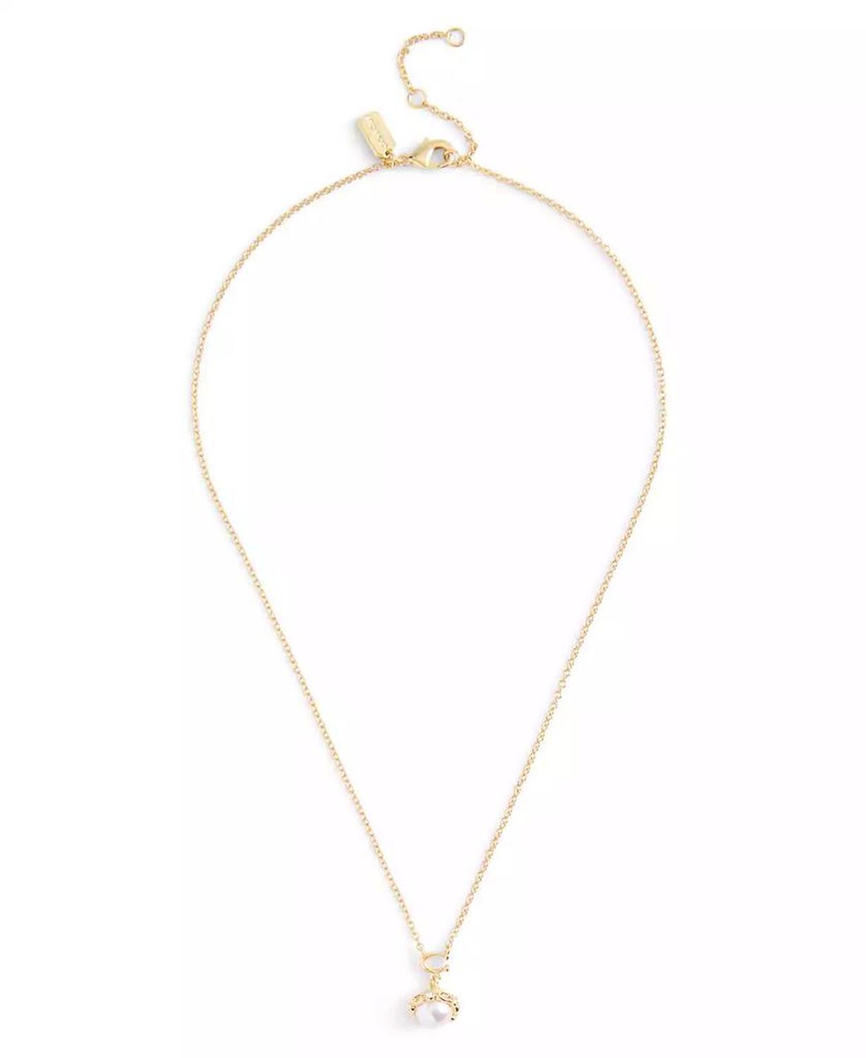 Faux Stone Signature Cultivated Pearl Orb Pendant Necklace