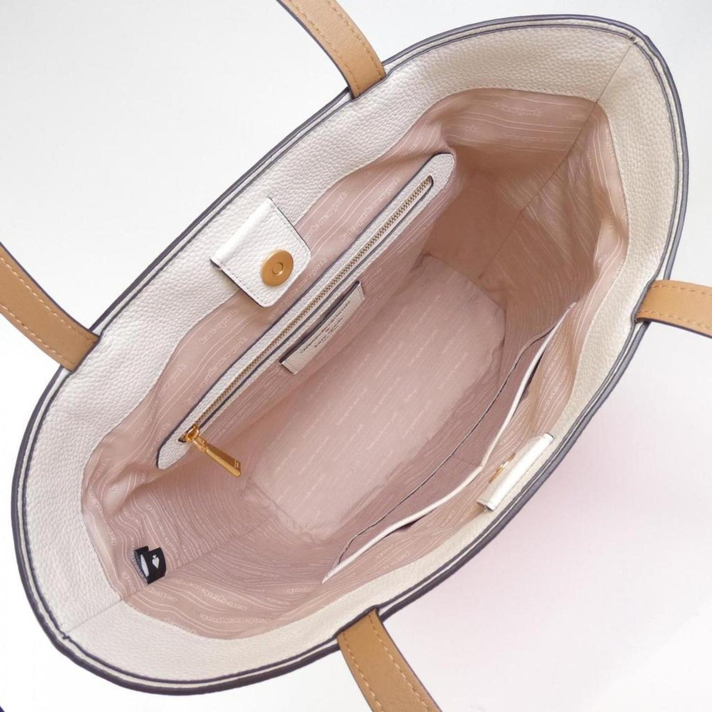 Color Leather Handbag Tote Bag (Pre-Owned)