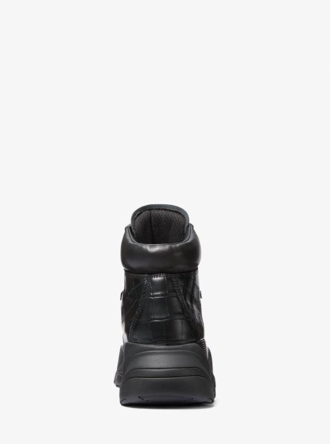 Atlas Crocodile Embossed Leather Boot
