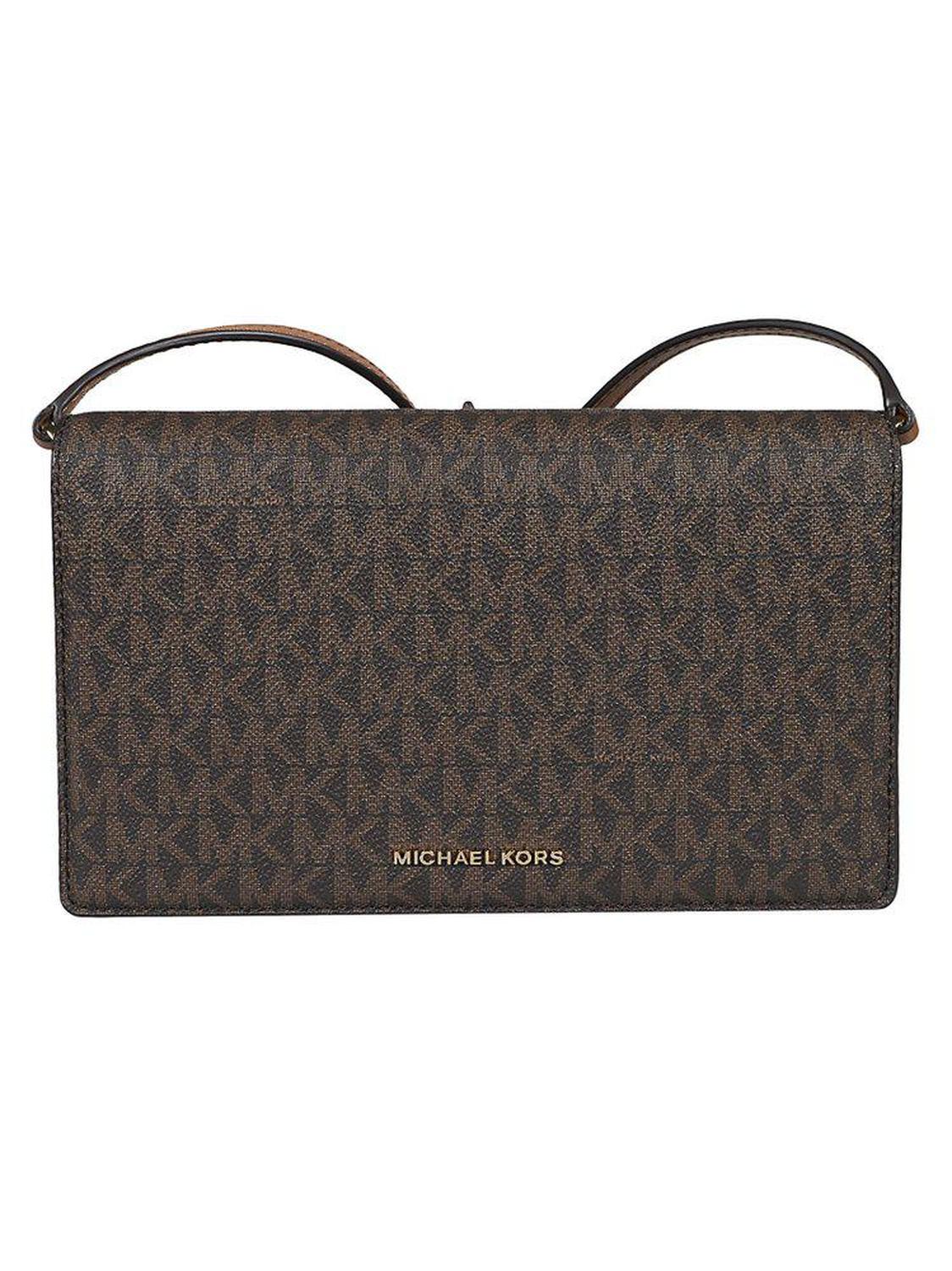 Michael Michael Kors Jet Set Medium Signature Logo Front-Flap Crossbody Bag