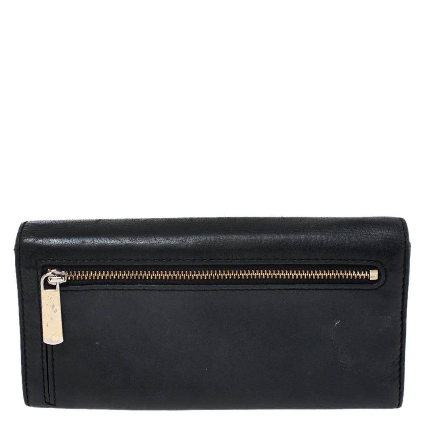 Michael Kors Black Leather Flap Continental Wallet..