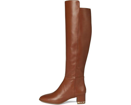 June Boots Women's Brown Leather Round Toe Knee-High VER642