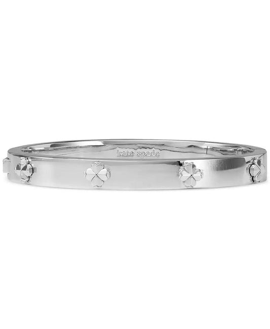 Spade Flower Hinge Bangle Bracelet
