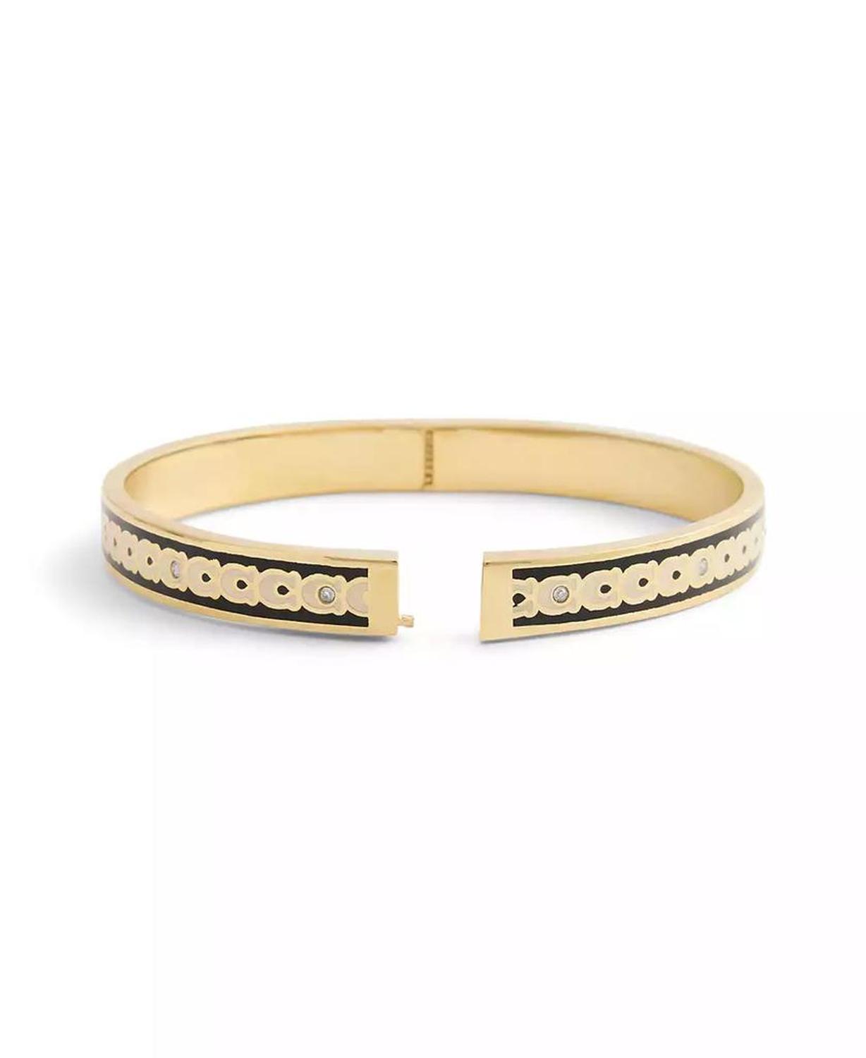 Signature Faux Stone C Enamel Bangle Bracelet