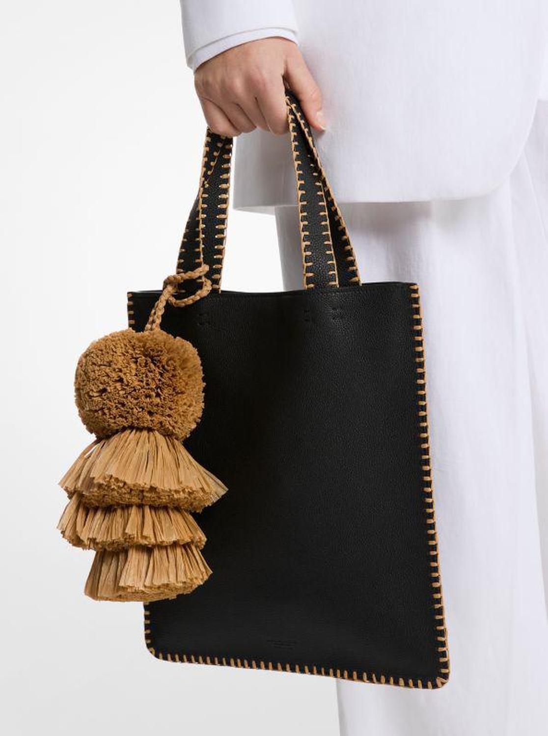 Ponza Medium Hand-Stitched Pebbled Leather Tote Bag