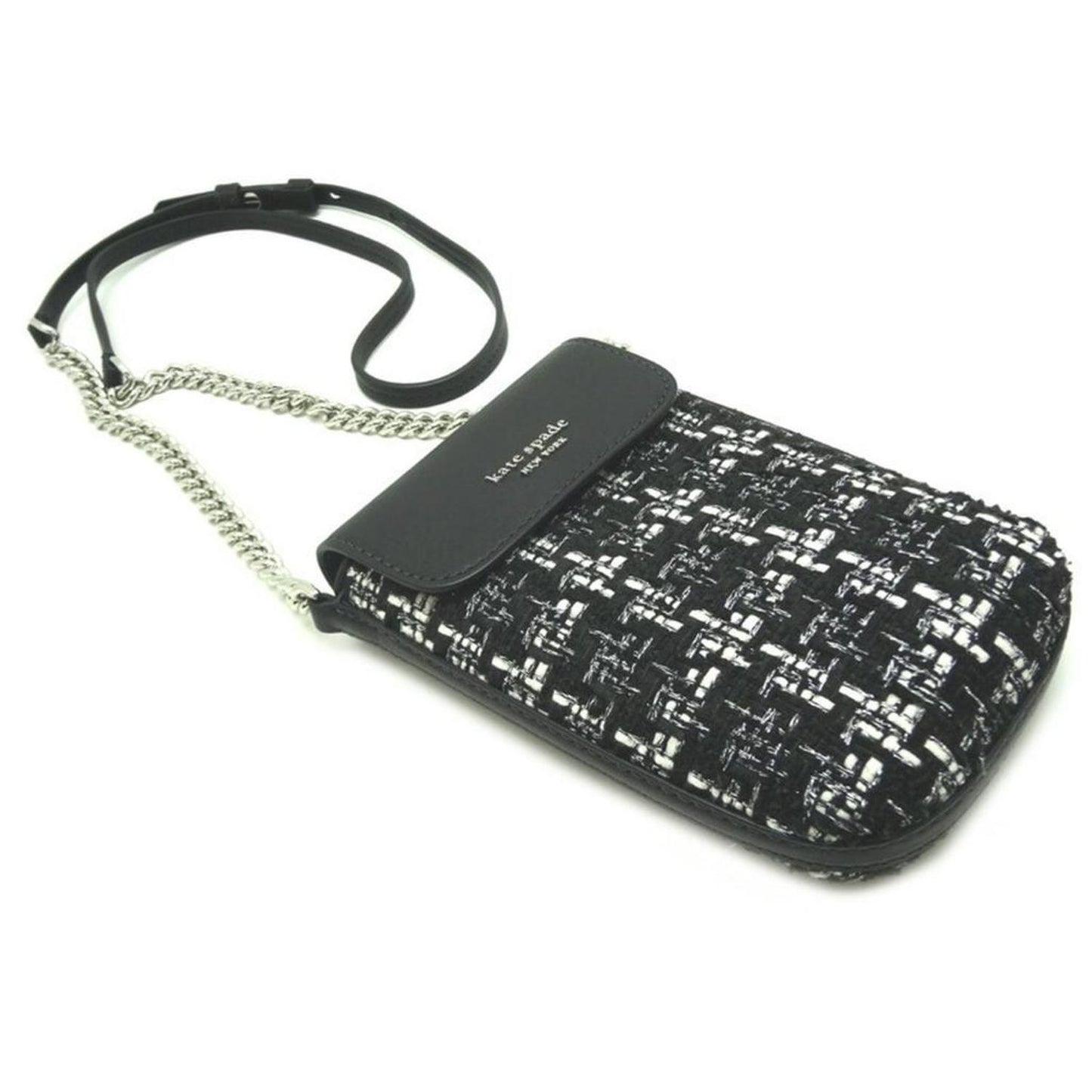 Tweed Leather Shoulder Bag (Pre-Owned)