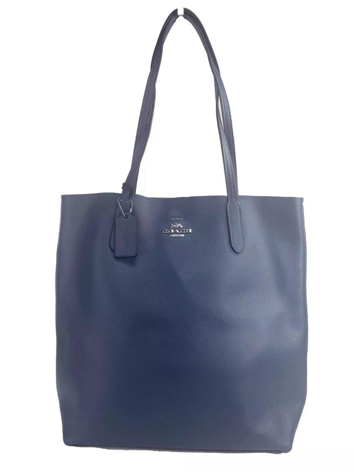 COACH Leather blue Thea Tote Shoulder Purse Women's Bag