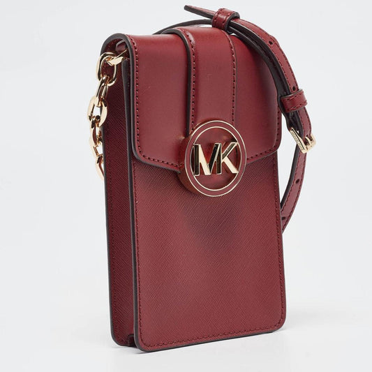 Michael Kors Leather Carmen Smartphone Crossbody Bag