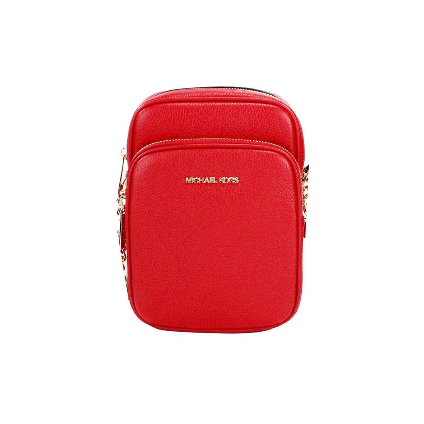 Michael Kors Jet Set Bright Pebbled Leather North South Chain Crossbody Women's Bag