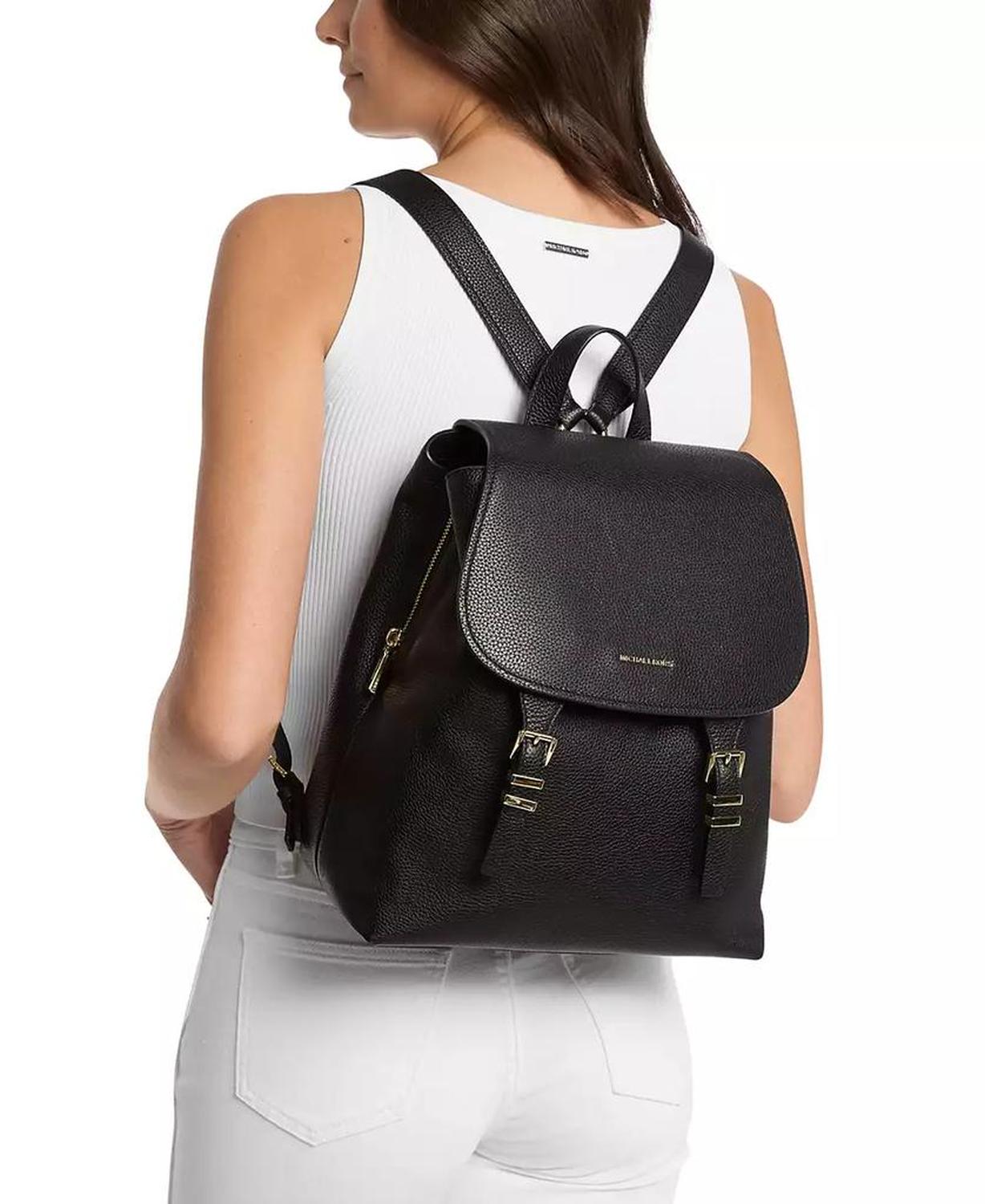 Quinn Medium Leather Flap Backpack