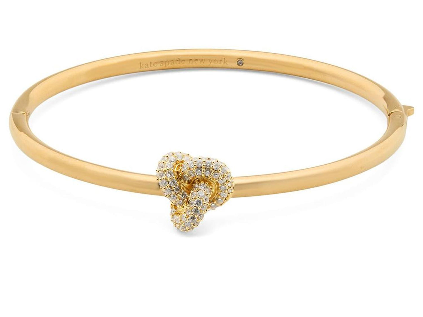 Double Knot Pave Hinged Bangle