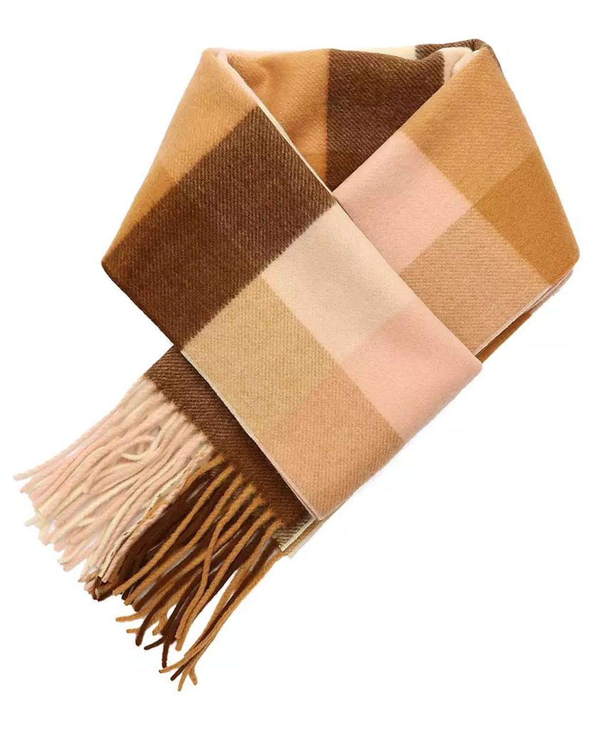 Women's Multicolored Check Muffler Scarf