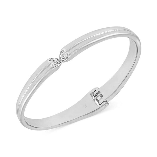 Pavé Crystal Sculptural Bangle Bracelet