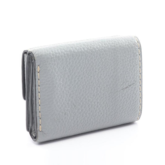 Compact Wallet Bi-Fold Wallet Leather Gray