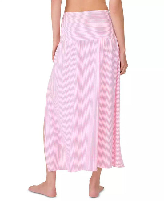 Women's Striped Side-Tie Cover-Up Skirt