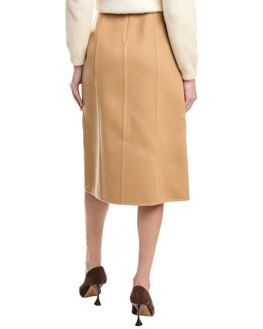 Melton Wool Midi Skirt