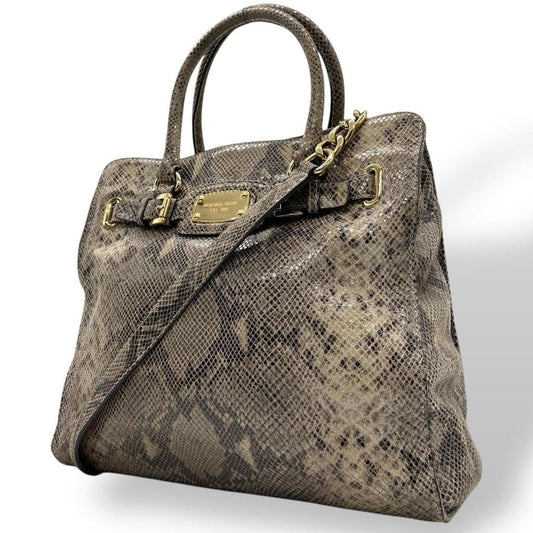 Leather Handbag Tote Bag (Pre-Owned)