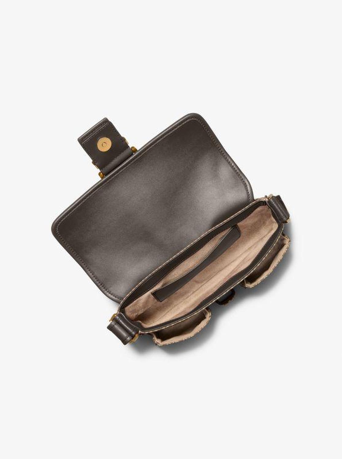 Colby Medium MK2000 Logo Jacquard Shoulder Bag
