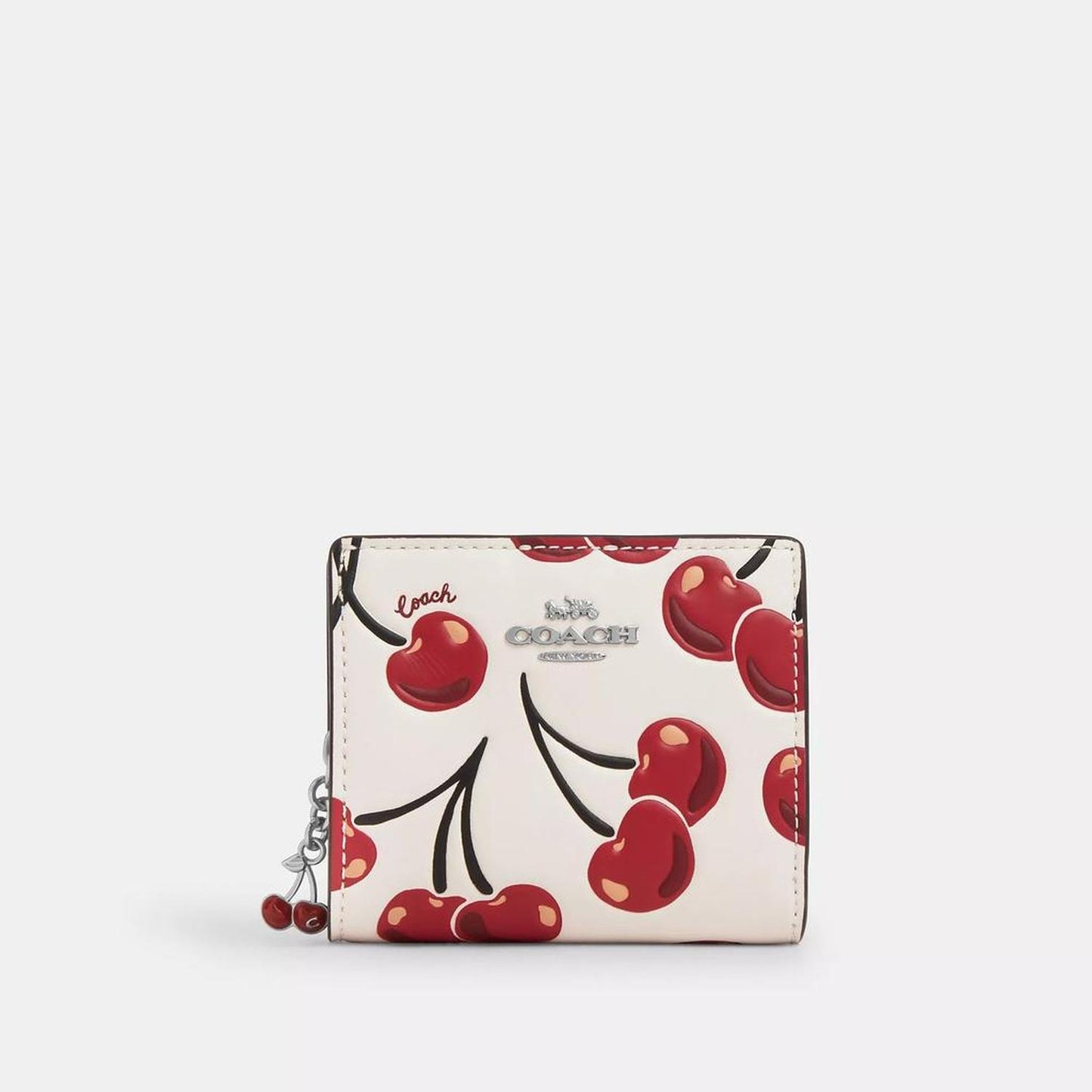 Snap Wallet With Cherry Print