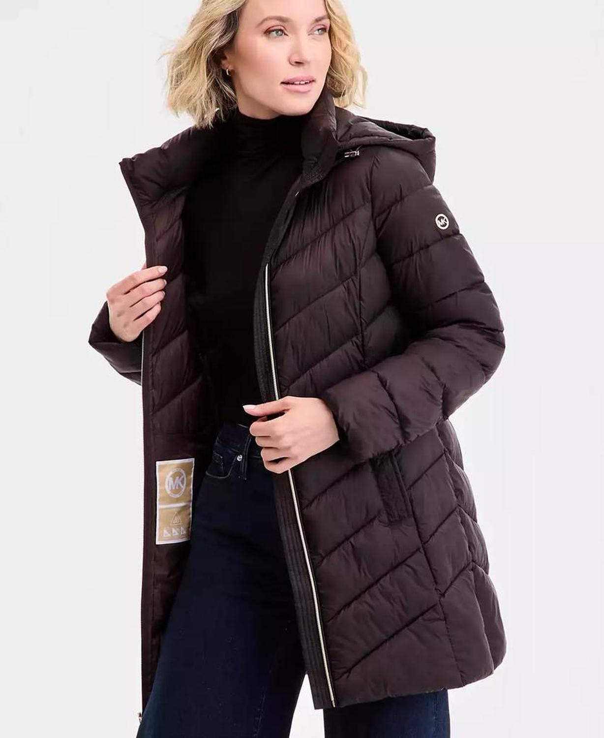 MICHAEL Women's Hooded Packable Puffer Coat, Exclusively at Macy's, P/XSS-XX