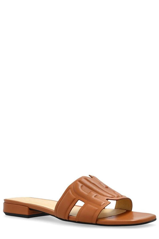 Furla Logo Embossed Slides