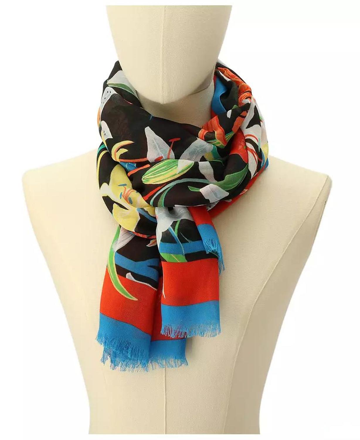 Women's Summer Lilies Oblong Scarf