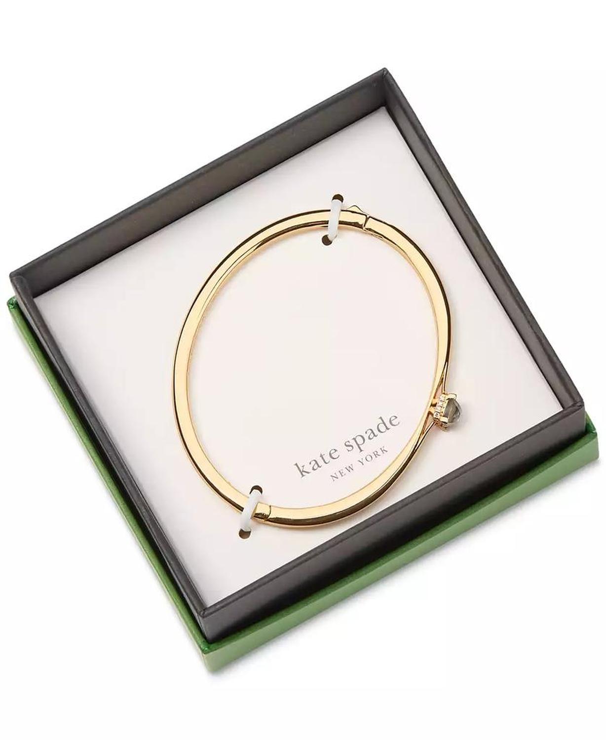 Gold-Tone Color Cubic Zirconia Bangle Bracelet