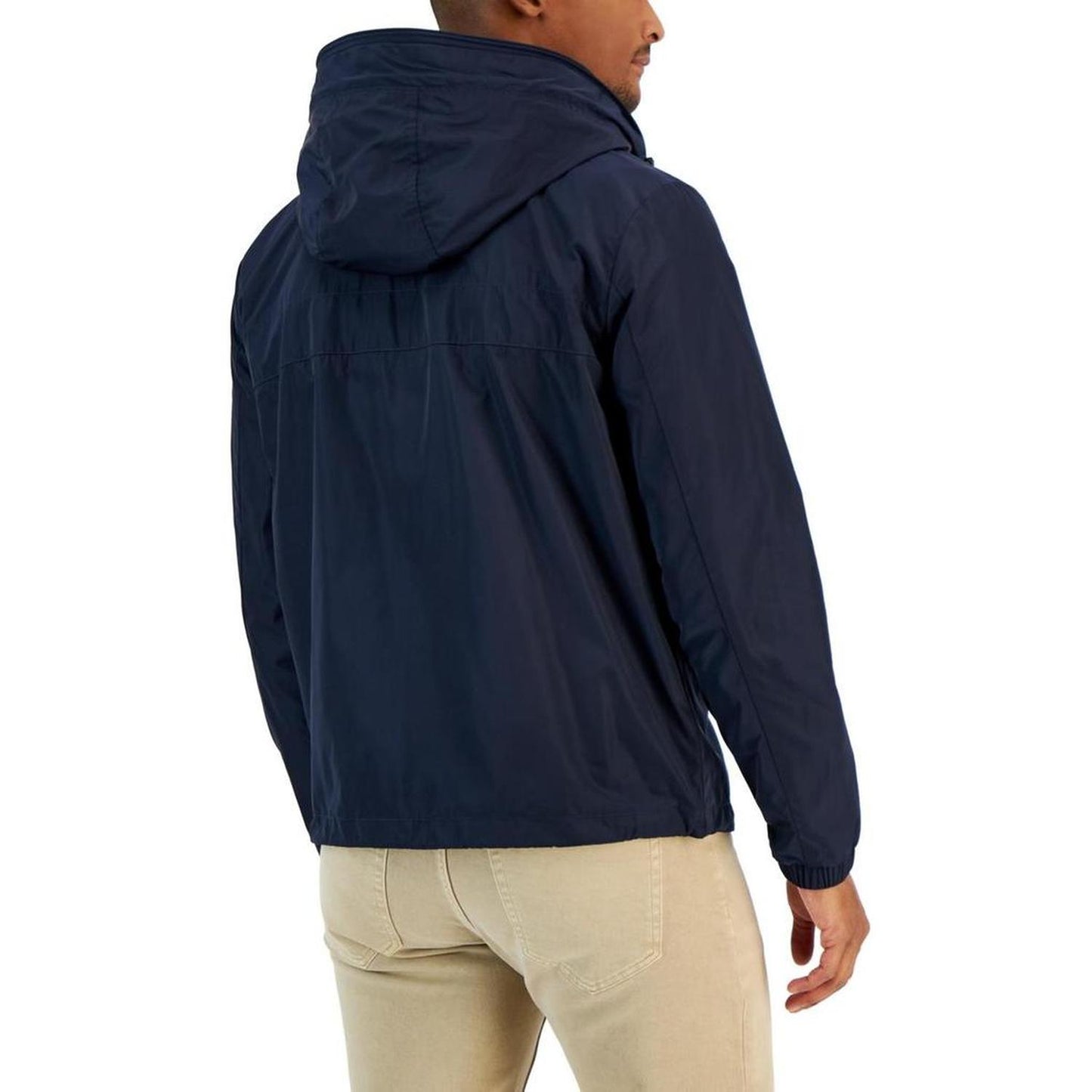 Mens Logo Hooded Windbreaker Jacket