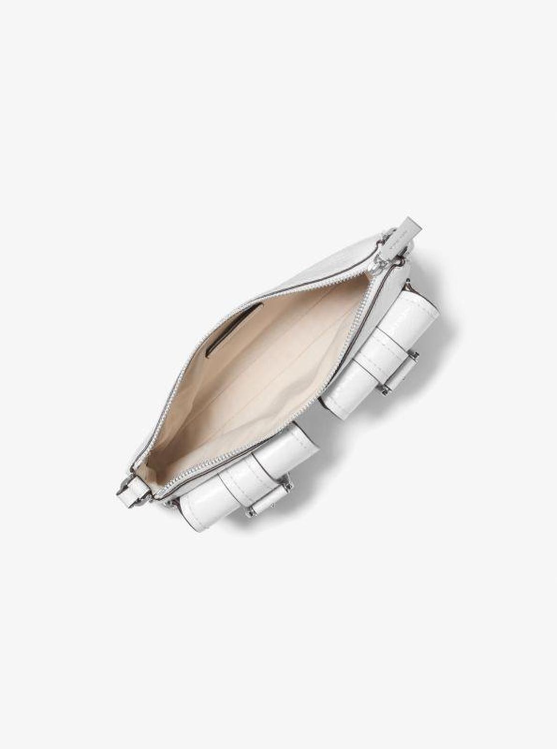 Zoe Small Snake Embossed Leather Convertible Pochette