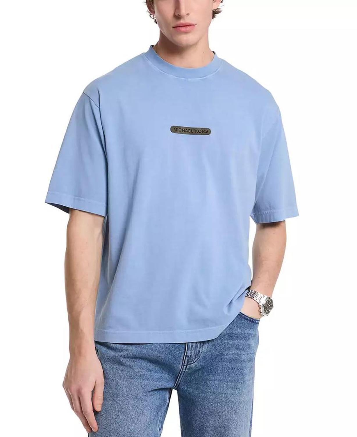 Men's Garment Dyed Short Sleeve Crewneck Logo T-Shirt