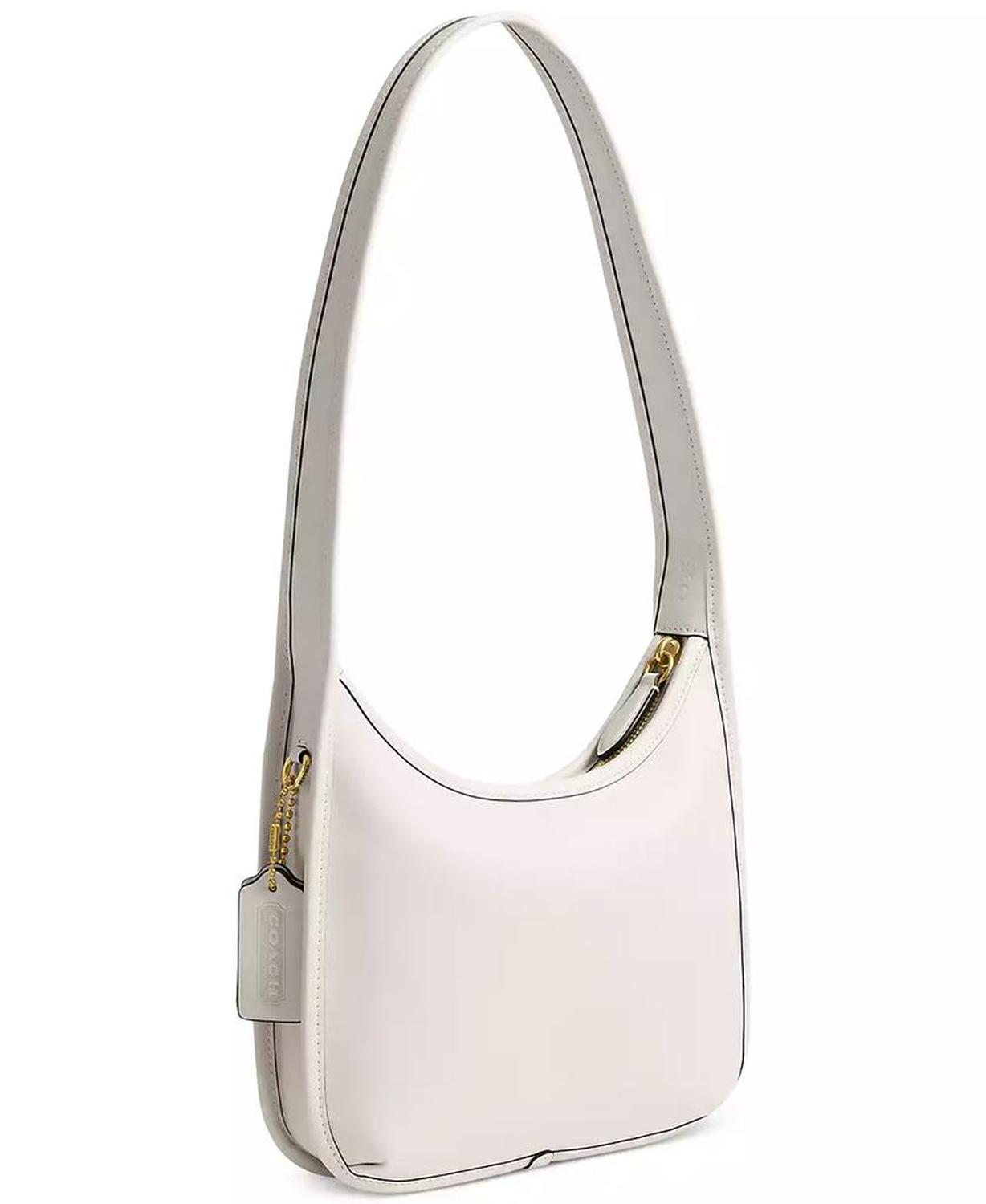 Small Glovetanned Leather Curve Zip Bag