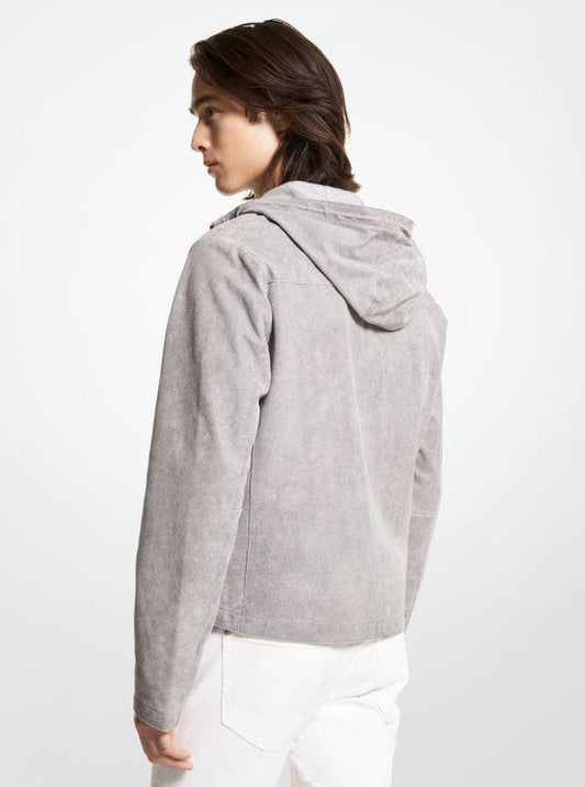 Acid Wash Bonded Suede Jacket