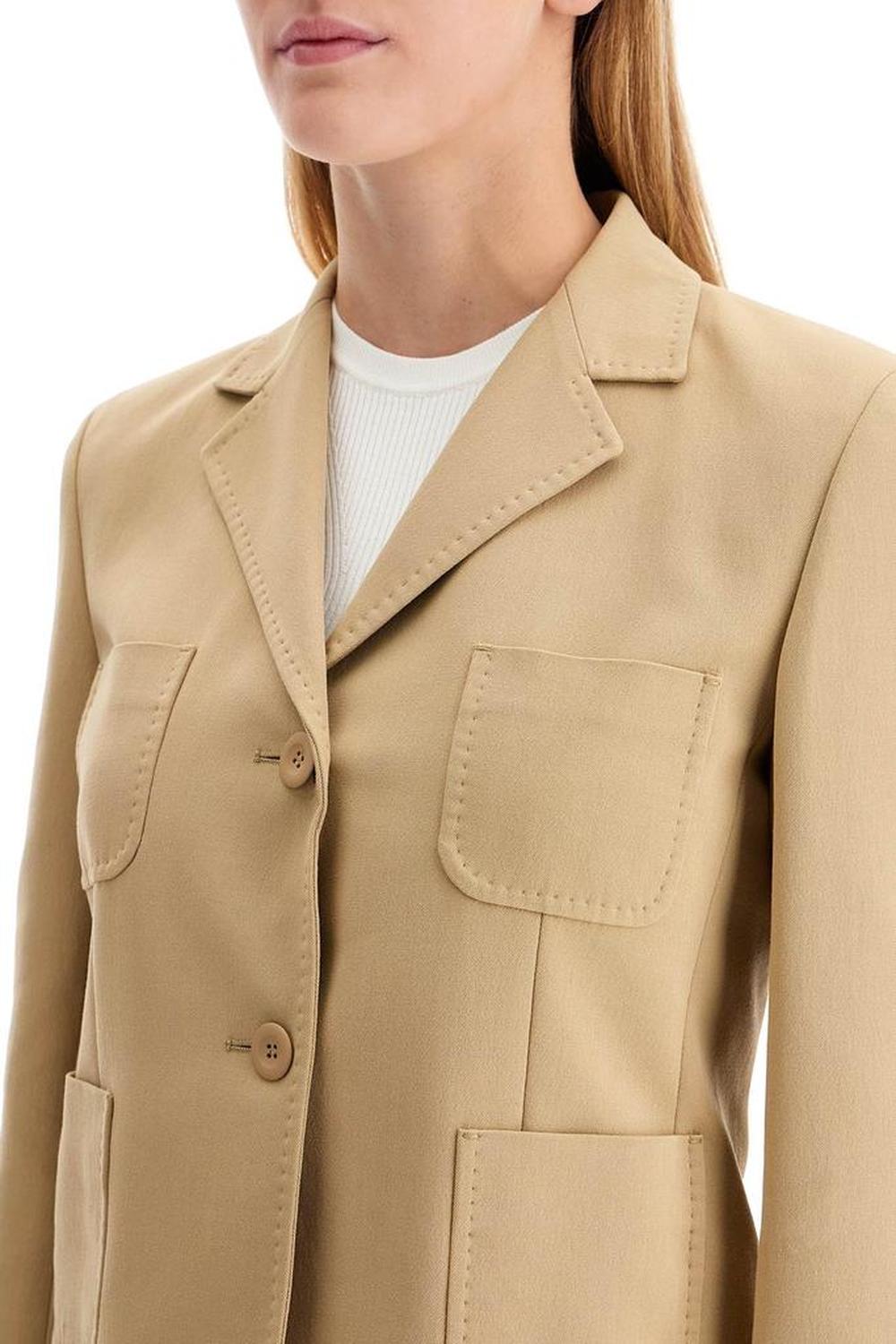 Max Mara Studio Single-Breasted Canvas Jacket In '