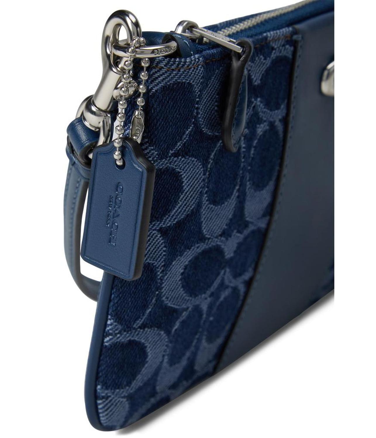 Essential Small Wristlet In Signature Denim