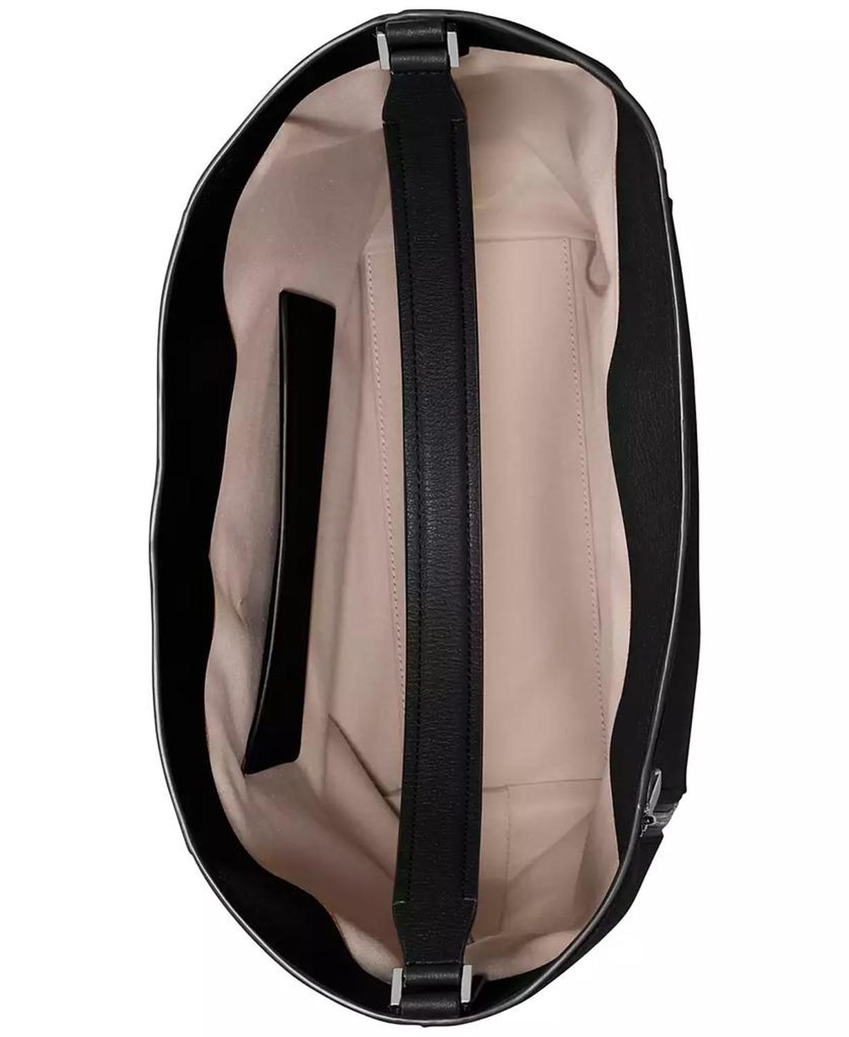 Extra Large Leather Hobo Shoulder Bag