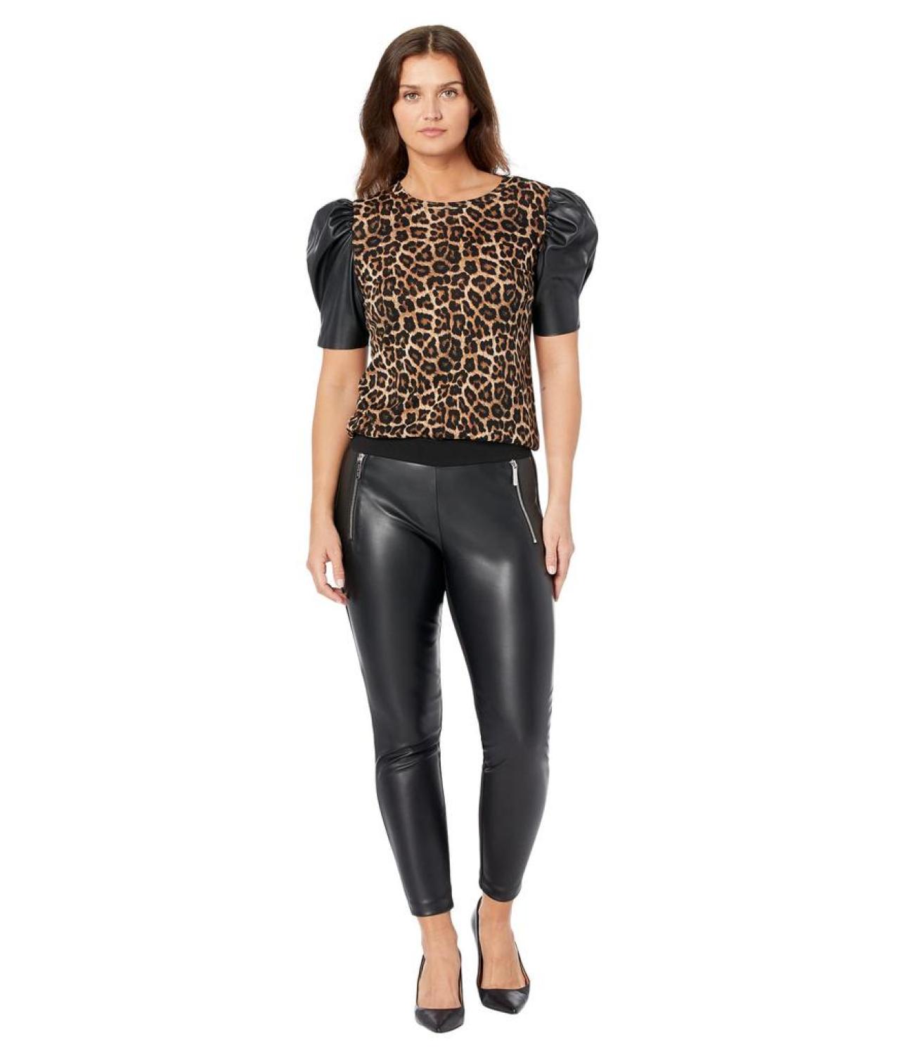 Petite Zip Front Leggings