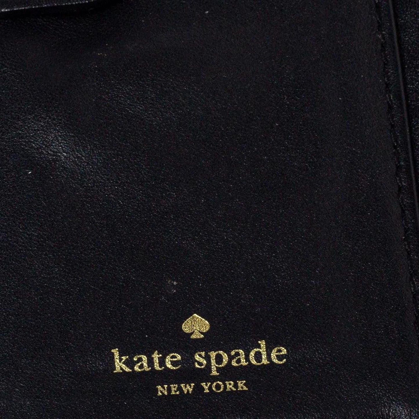 Kate Spade Beige/black Leather Long Wallet