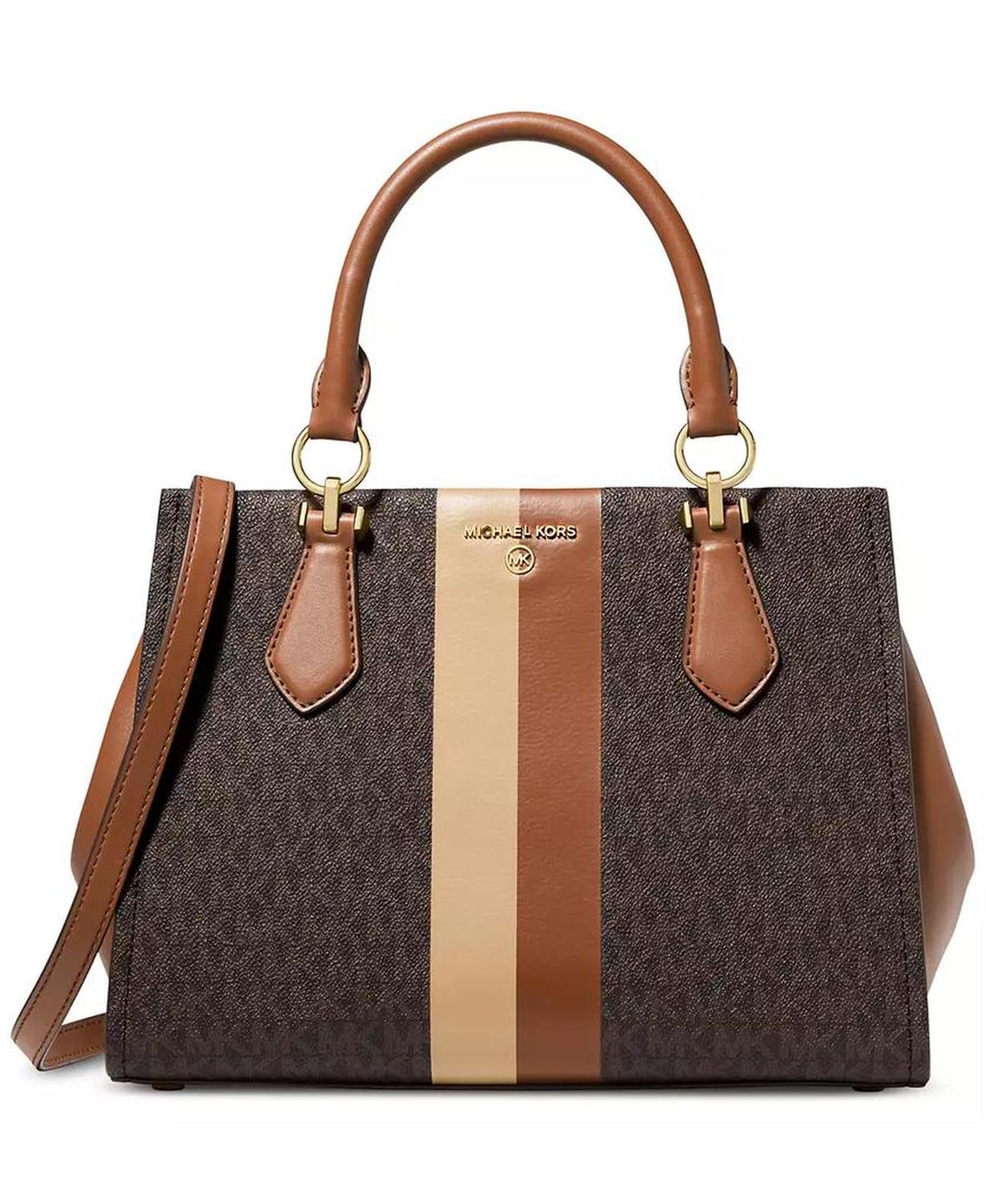 Logo Marilyn Medium Stripe Satchel