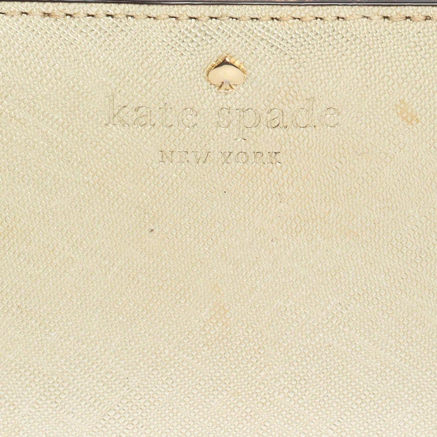 Kate Spade Metallic Gold Leather Long Flap Wallet