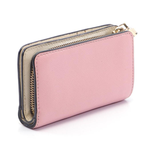 Snap Shot Bi-Fold Wallet Leather Beige