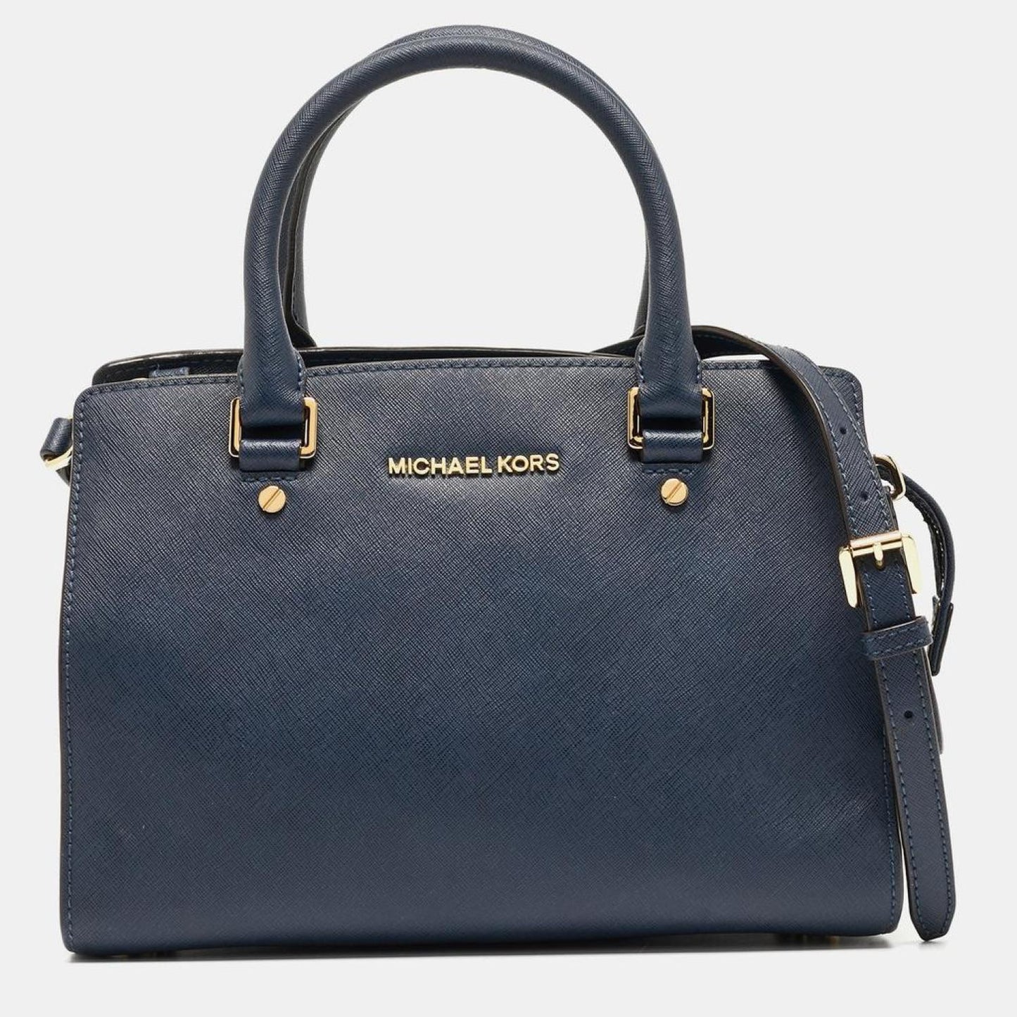 Michael Michael Kors Navy Leather Medium Selma Tote