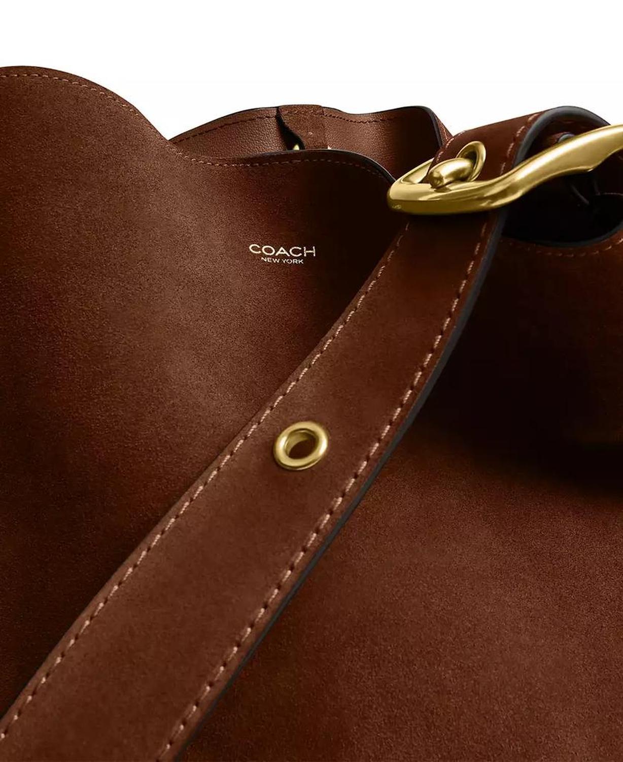 Women's Bleecker Suede Medium Bucket Bag