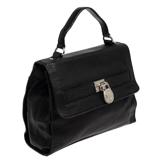 Michael Michael Kors Pebbled Leather Padlock Flap Top Handle Bag