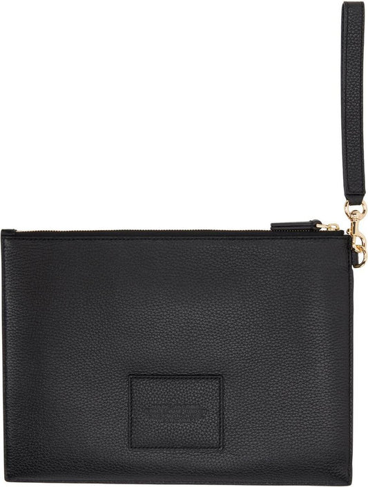 Black 'The Leather Large' Pouch