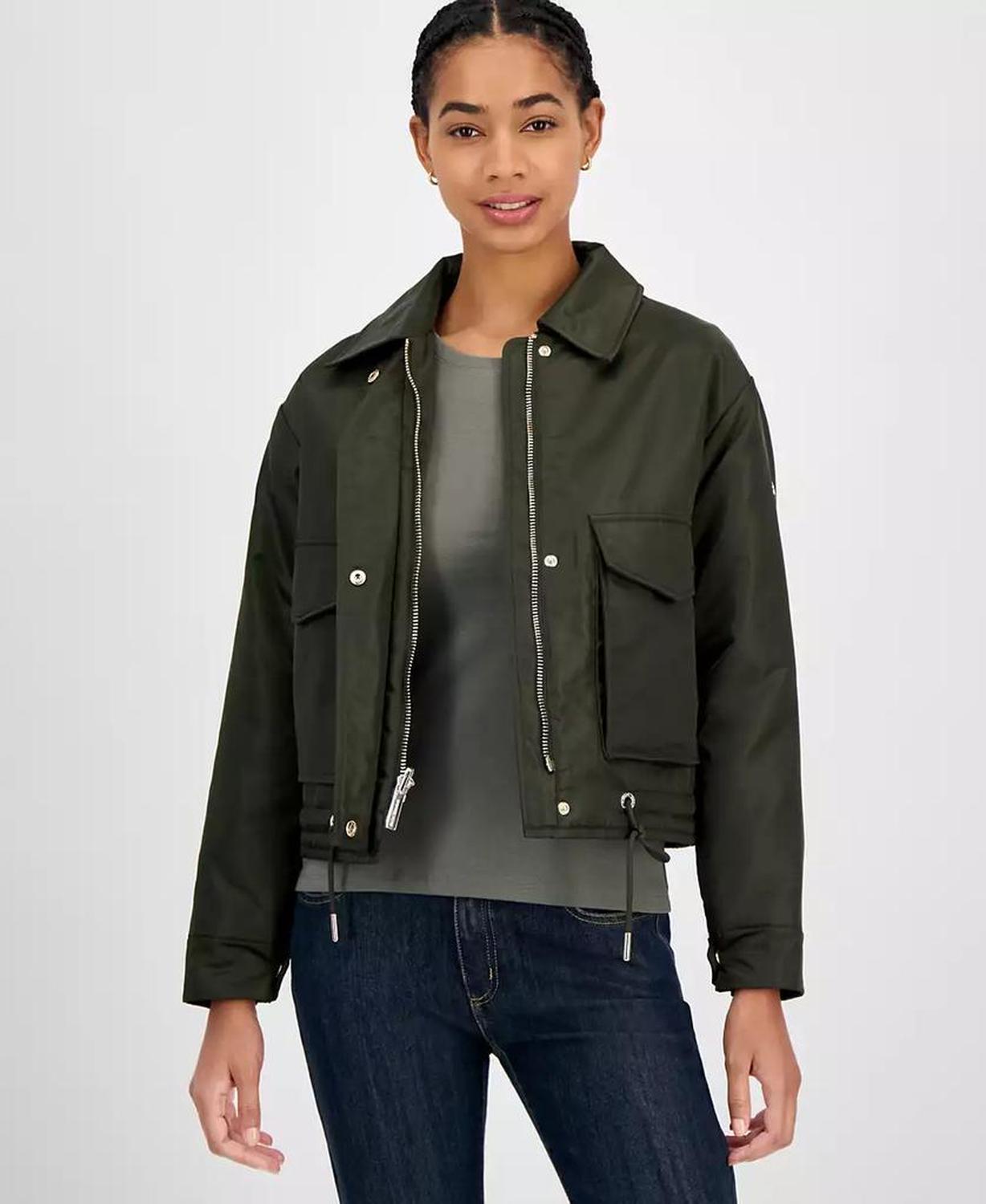 MICHAEL Women's Reversible Bomber Barn Jacket