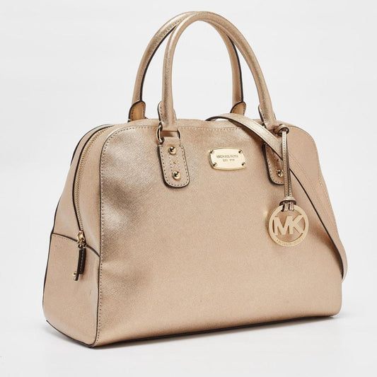 Michael Kors Gold Leather Satchel