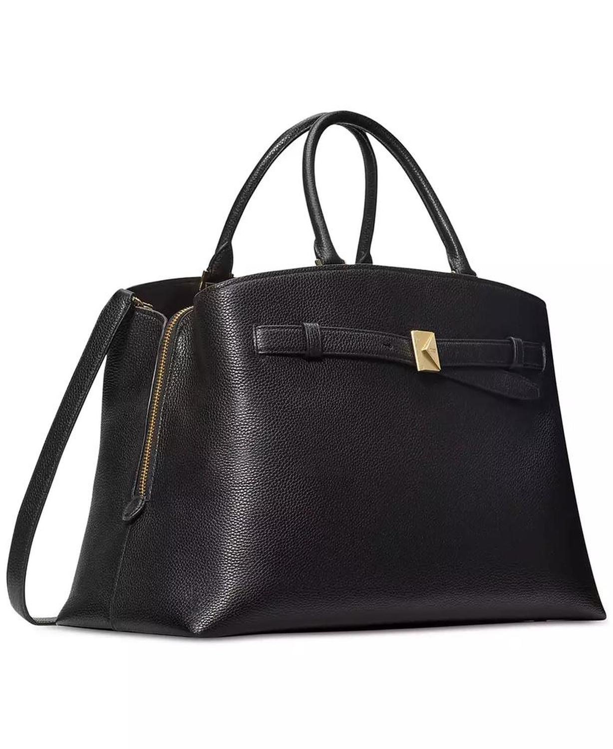 Deco Pebbled Leather Extra Large Satchel