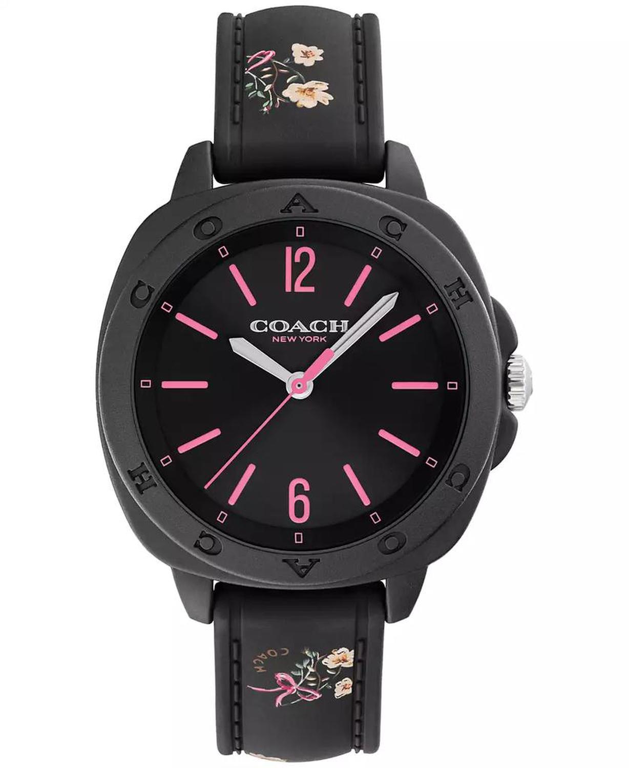 Women's Kitt Black Silicone Strap Watch, 35.4mm