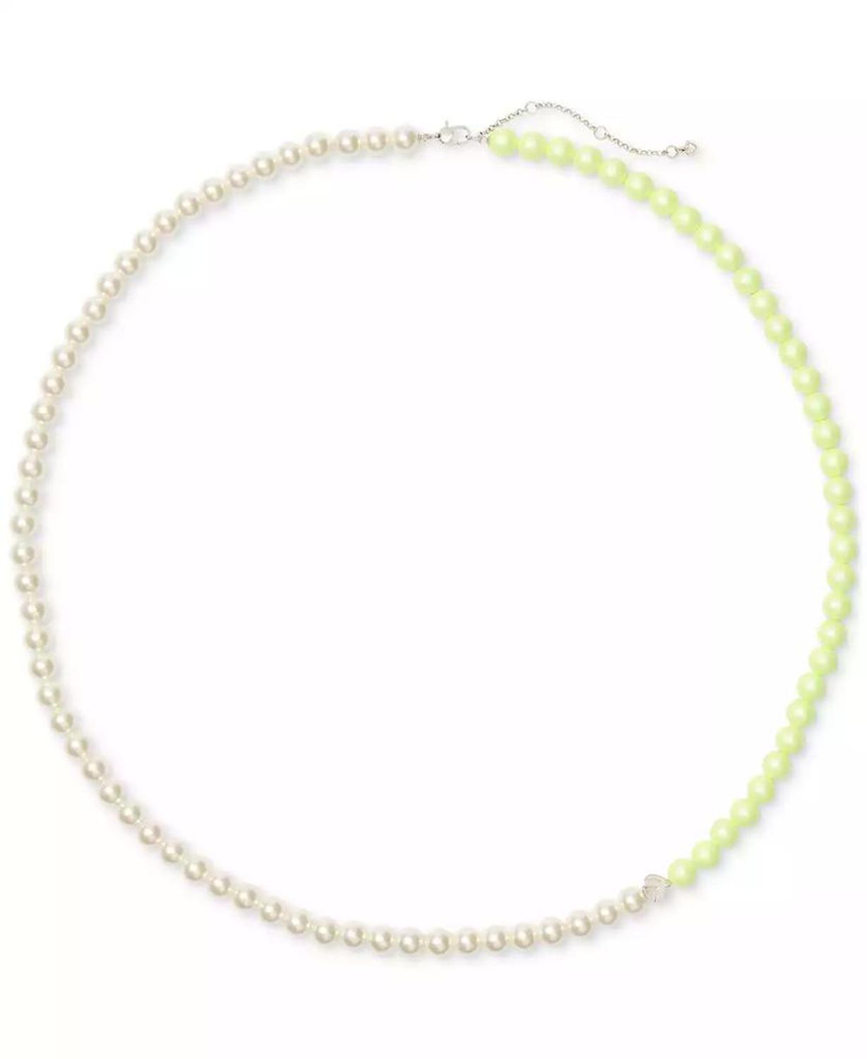 PEARLIE Bead & Imitation Pearl Necklace, 34" + 3" extender