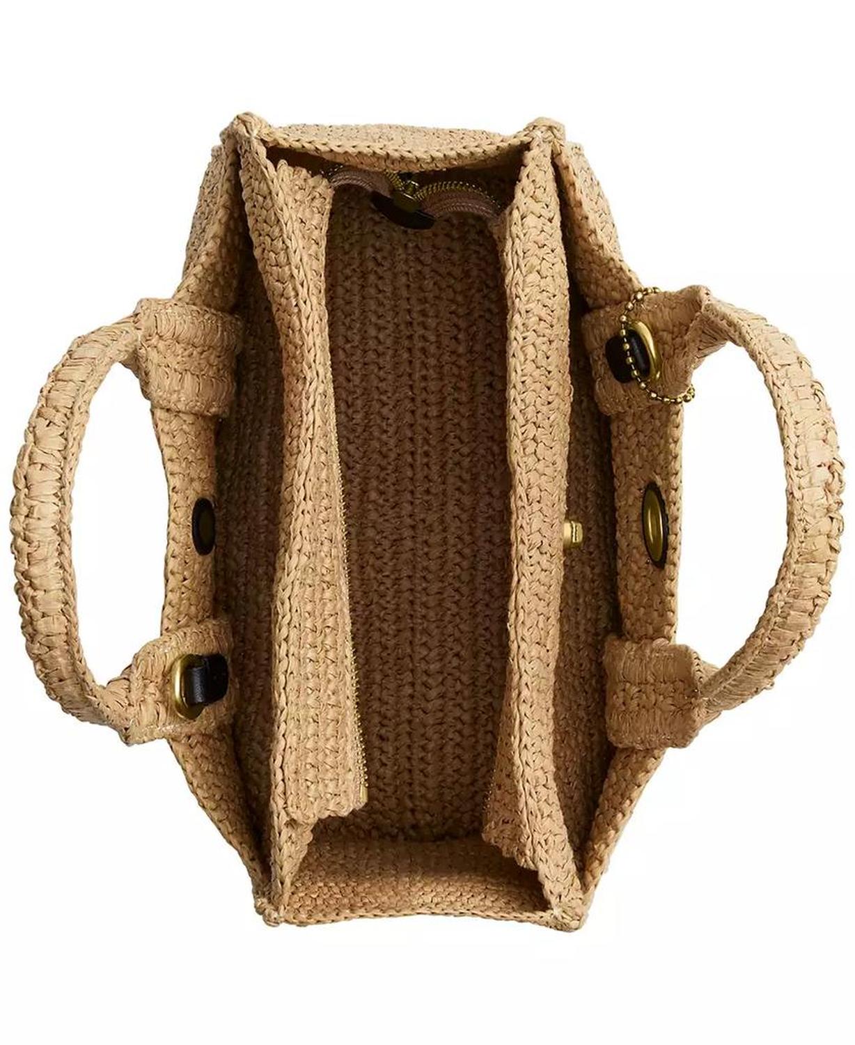 Small Straw Cargo Tote Bag 26